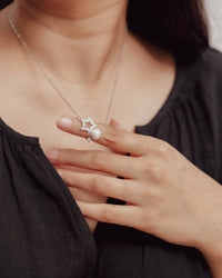 Thumbnail for Timeless Elegance: Zircon Star with Pearl Necklace