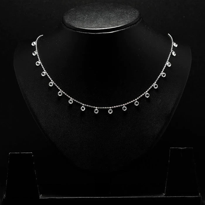 Silver Queens Necklace with Swarovski Style Crystal